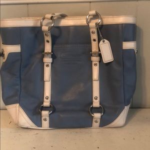 Vintage Leather Coach tote